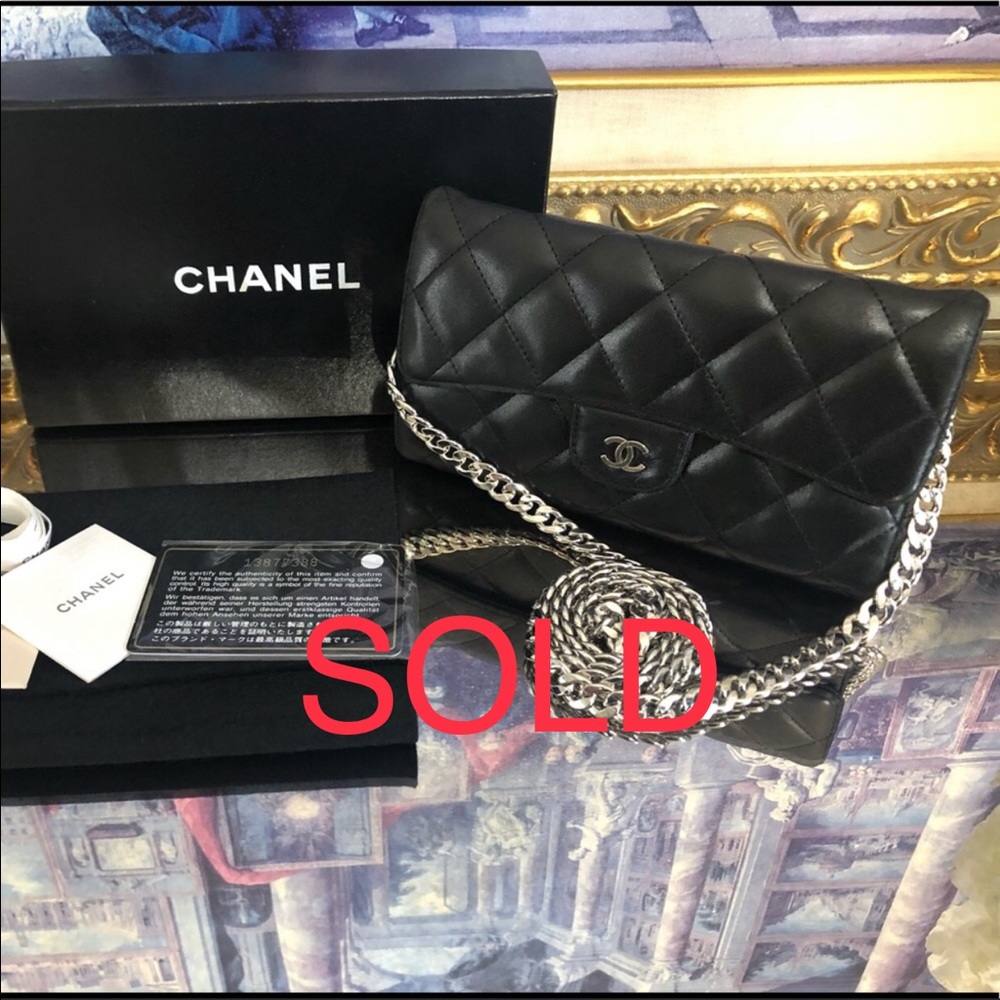 SOLD Chanel Classic Flap Chained Wallet